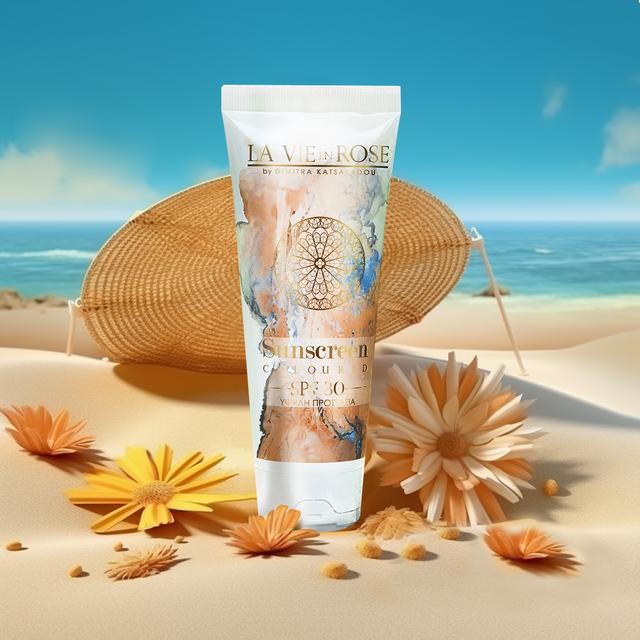 Αντηλιακή κρέμα προσώπου με χρώμα, Sunscreen Coloured La Vie en Rose