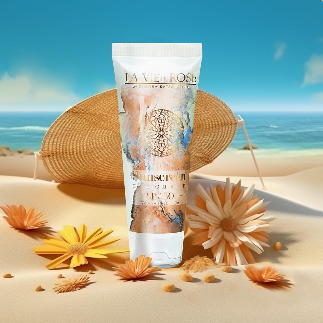 Αντηλιακή κρέμα προσώπου με χρώμα, Sunscreen Coloured La Vie en Rose